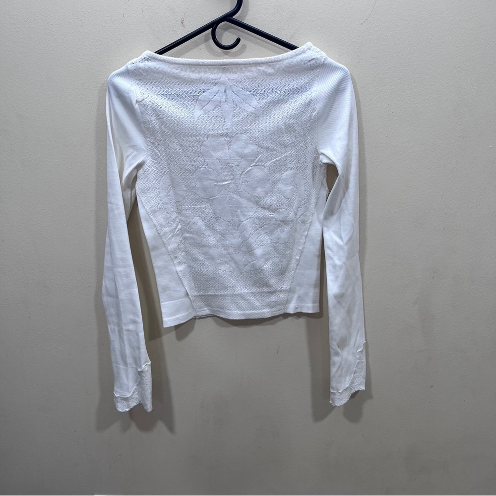 NWT Free People Delilah Long Sleeve Top Color: Clean Ivory size XS boho women’s - Picture 9 of 9